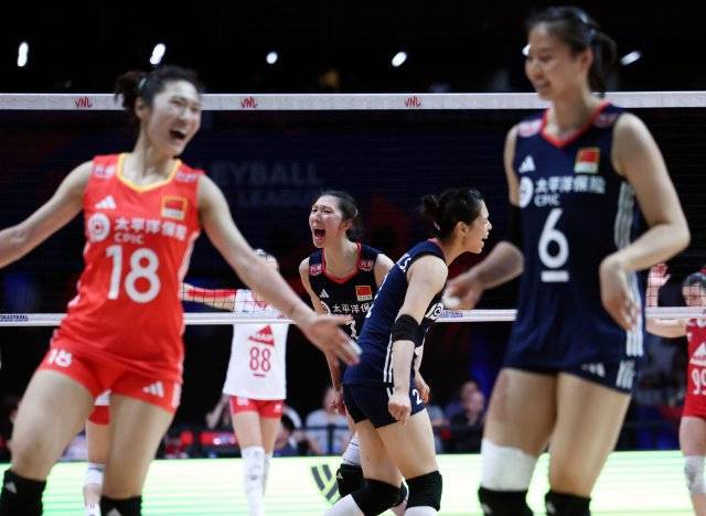 世界女排联赛北京站中国队横扫法国队