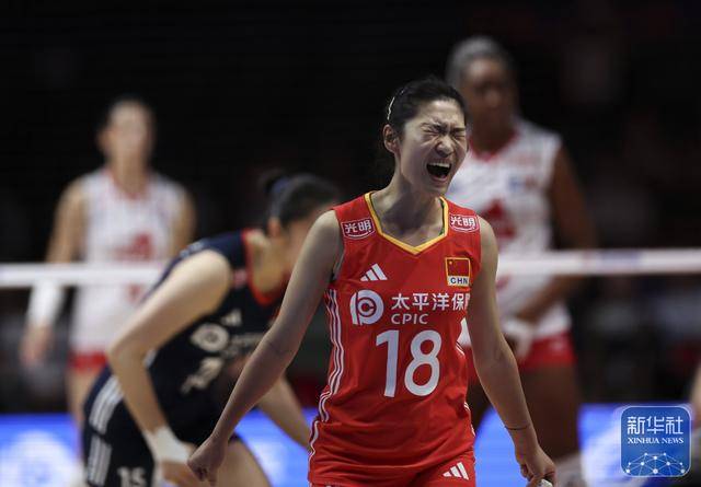世界女排联赛(中国北京站):中国队胜法国队