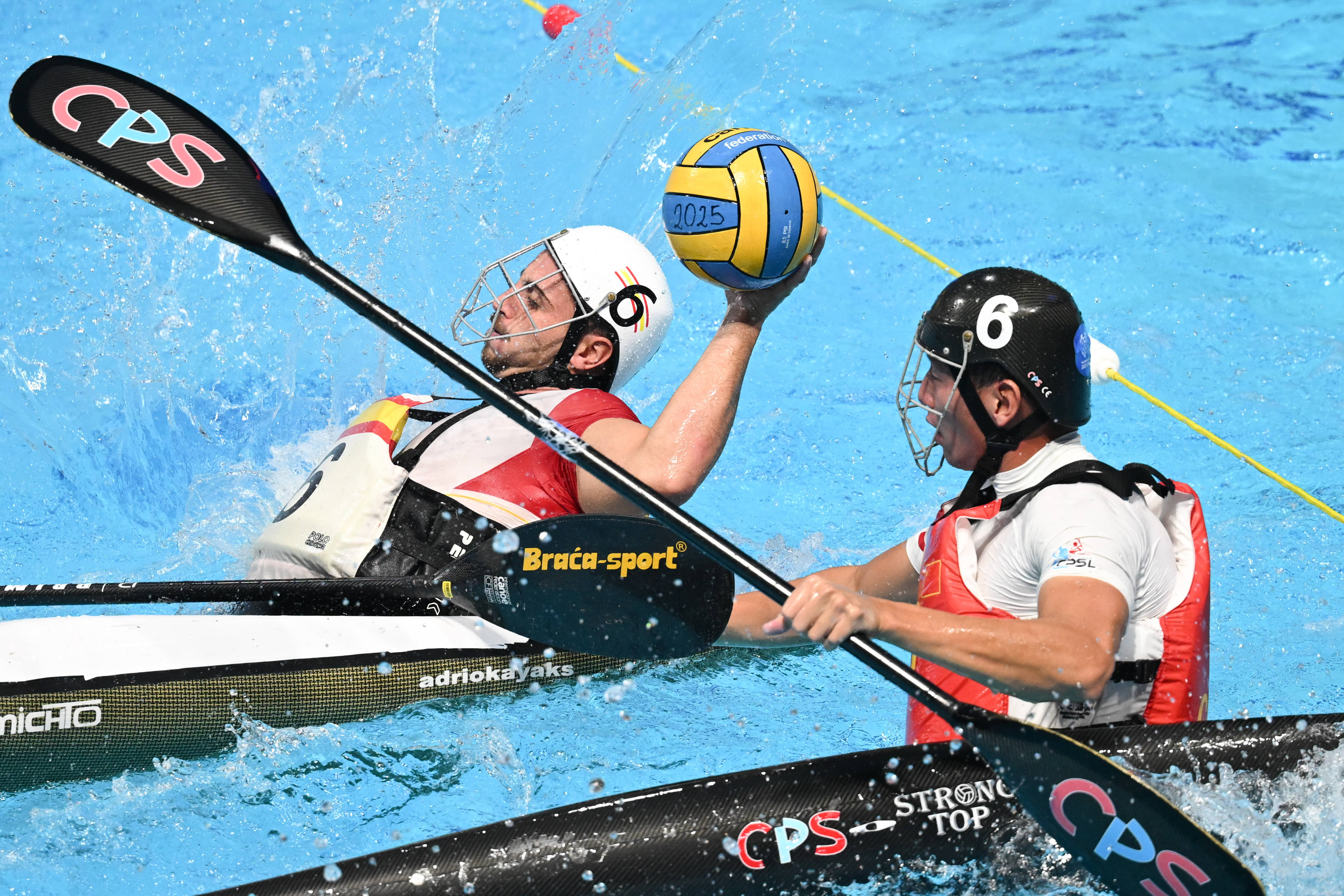 (成都世运会)皮艇球——男子第5-8名安慰赛半决赛:中国队不敌西班牙队