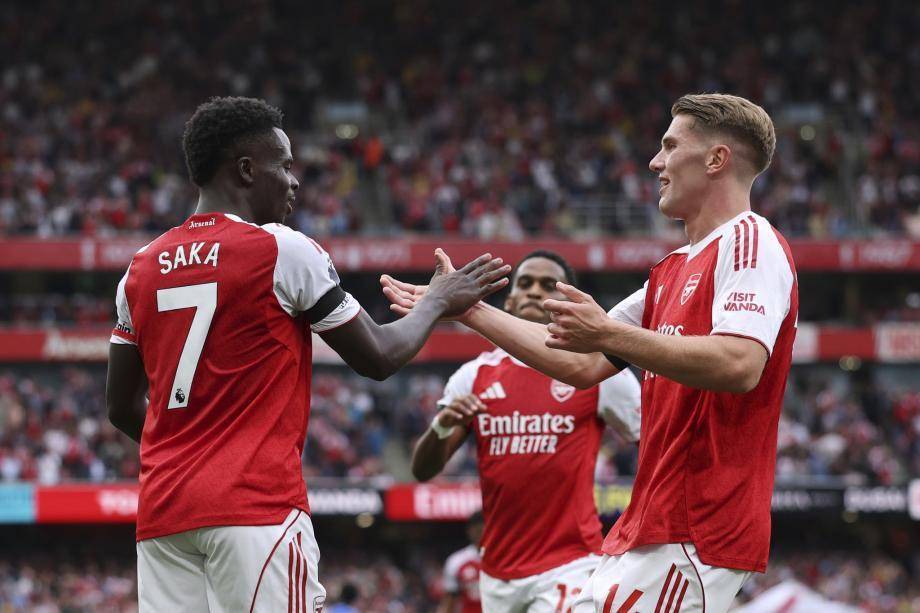 开云体育-英超-萨卡破门哲凯赖什双响 阿森纳5-0大胜利兹联